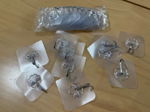 Heavy Duty Waterproof Plastic Wall Hooks for Tiles and Glass - 25 Pcs photo review