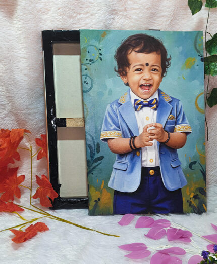 Customized Canvas Photo Frame with Wooden Frame 12X18 Inches