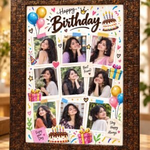 Personalized Happy Birthday Photo Collage Frame