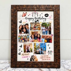 Happy Birthday 8 Photo Collage Frame