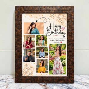 Happy Birthday 7 Photo Collage Frame